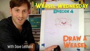 Weasel Wednesday episode 4 thumbnail - draw a weasel